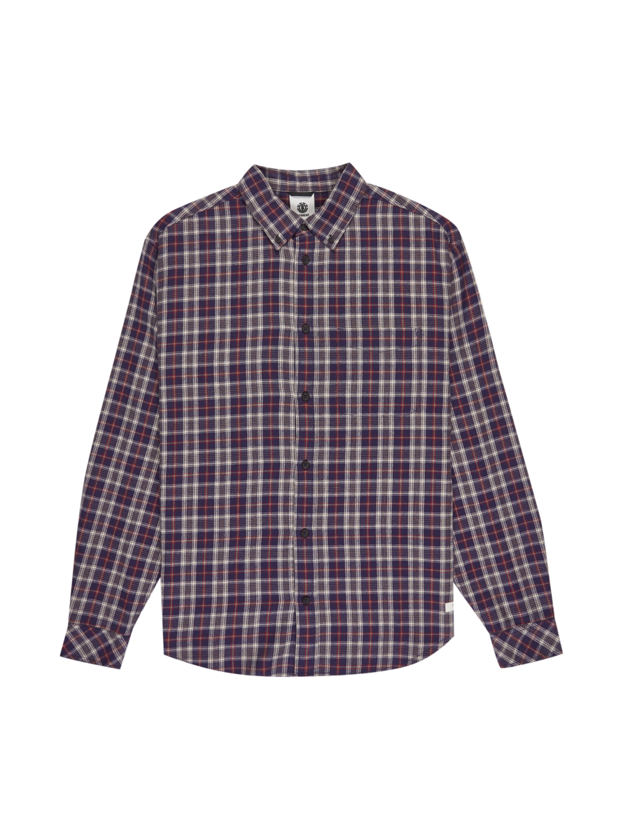 Camisa Element Button Down Regular Flannel LS Shirt Tartan Graystone Camisa Element Button Down Regular Flannel LS Shirt Tartan Graystone