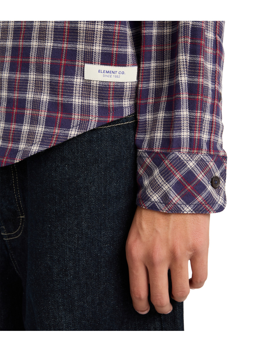 Camisa Element Button Down Regular Flannel LS Shirt Tartan Graystone Camisa Element Button Down Regular Flannel LS Shirt Tartan Graystone