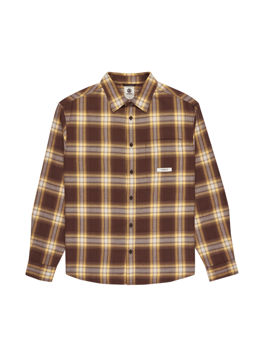 Camisa Element Button Down Regular Flannel LS Shirt Tartan Aluminium Camisa Element Button Down Regular Flannel LS Shirt Tartan Aluminium