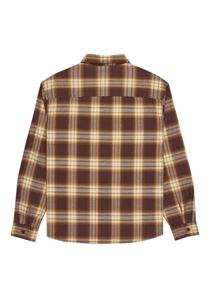 Camisa Element Button Down Regular Flannel LS Shirt Tartan Aluminium