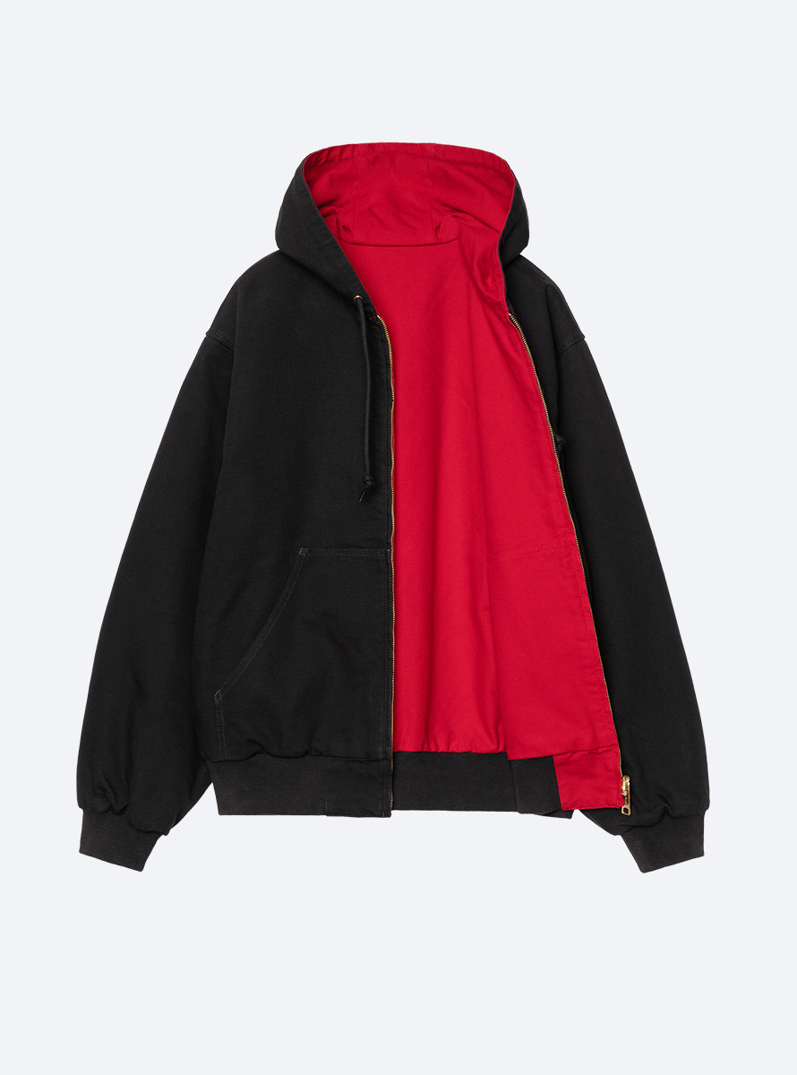 CAZADORA CARHARTT WIP OG ACTIVE JACKET 50TH ANNIVERSARY EDITION CANVAS BLACK / USA RED,RINSED CAZADORA CARHARTT WIP OG ACTIVE JACKET 50TH ANNIVERSARY EDITION CANVAS BLACK / USA RED,RINSED