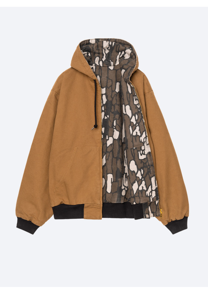 CAZADORA CARHARTT WIP OG ACTIVE JACKET 50TH ANNIVERSARY EDITION CANVAS HAMILTON BROWN / CAMO TREBARK RINSED