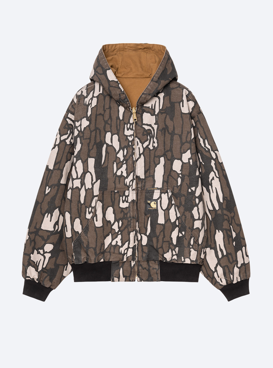 CAZADORA CARHARTT WIP OG ACTIVE JACKET 50TH ANNIVERSARY EDITION CANVAS HAMILTON BROWN / CAMO TREBARK RINSED CAZADORA CARHARTT WIP OG ACTIVE JACKET 50TH ANNIVERSARY EDITION CANVAS HAMILTON BROWN / CAMO TREBARK RINSED