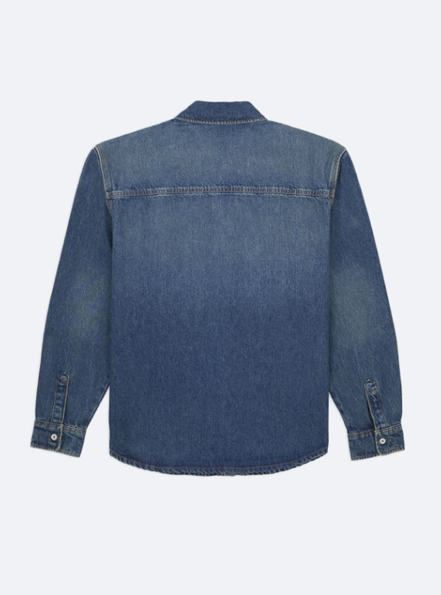 Camisa Dickies Mechanic Denim Shirt LS Khaki Tinted Blue