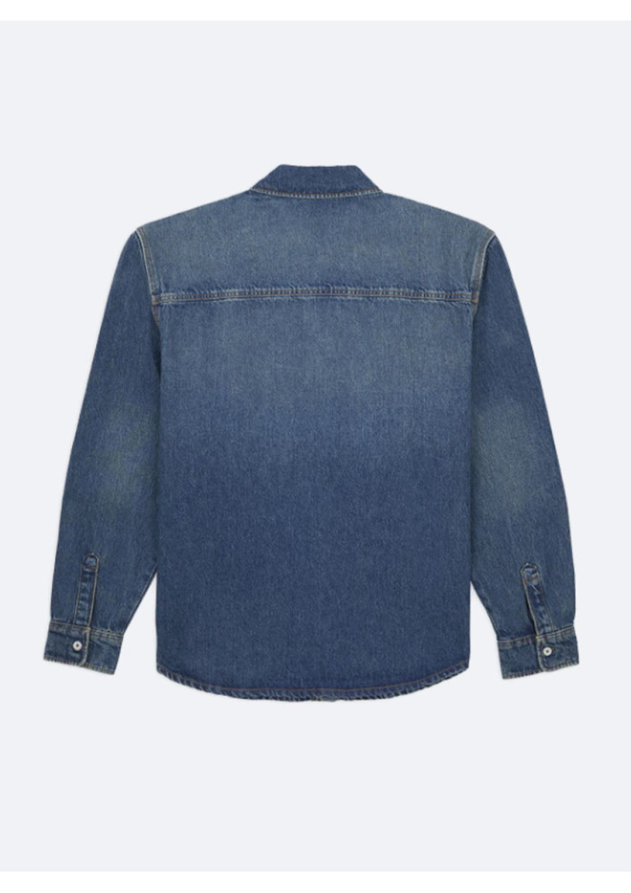 Camisa Dickies Mechanic Denim Shirt LS Khaki Tinted Blue