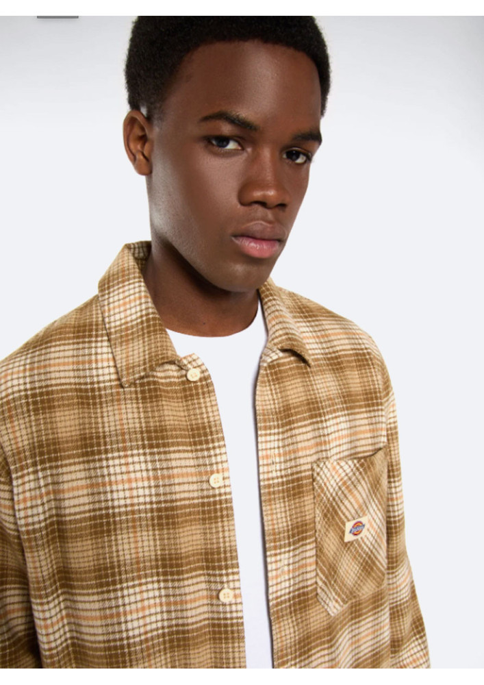 Camisa Dickies Forest Check Shirt LS Wood Ash