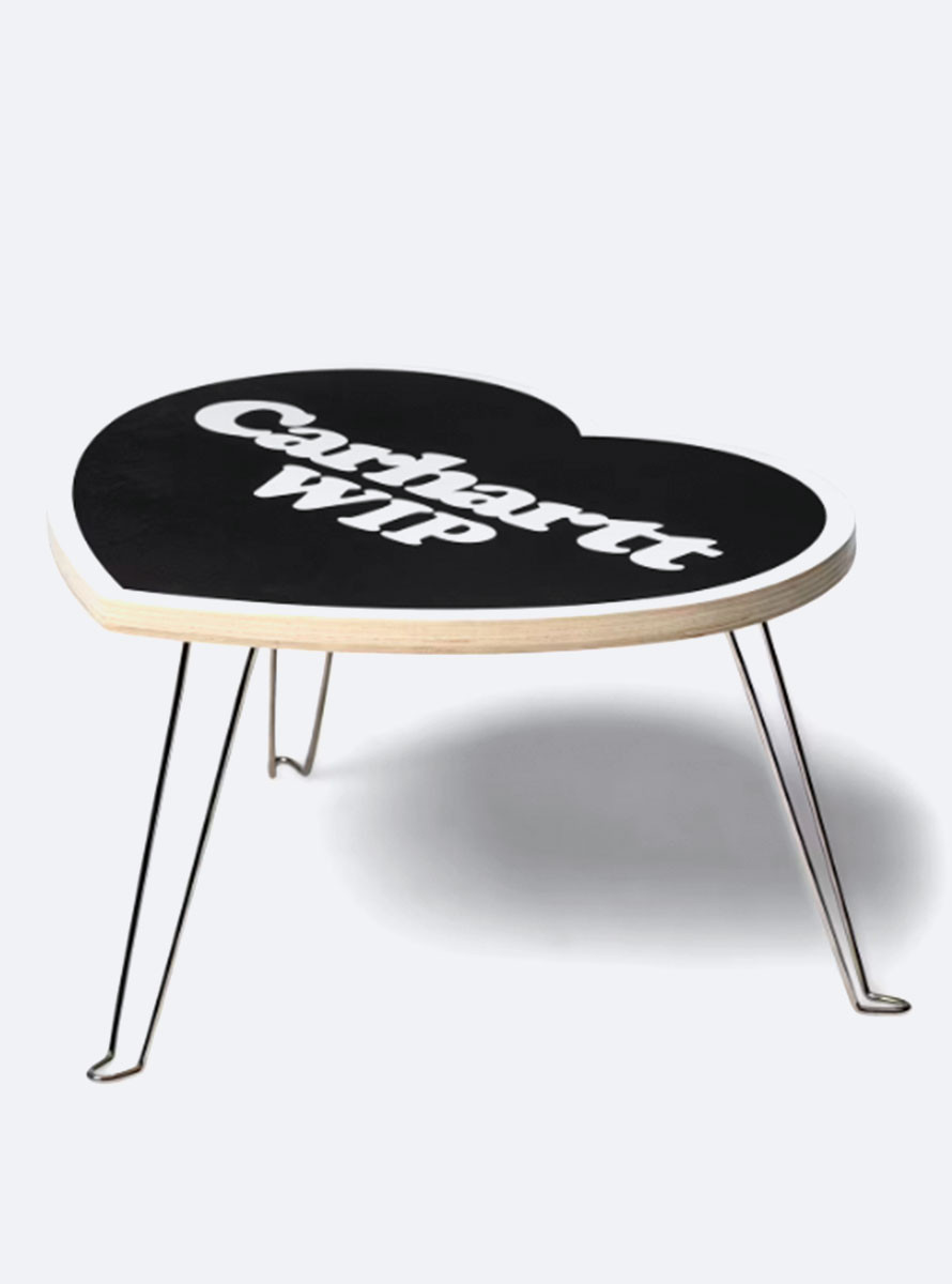 Mesa Carhartt WIP Heart Folding Table Black White