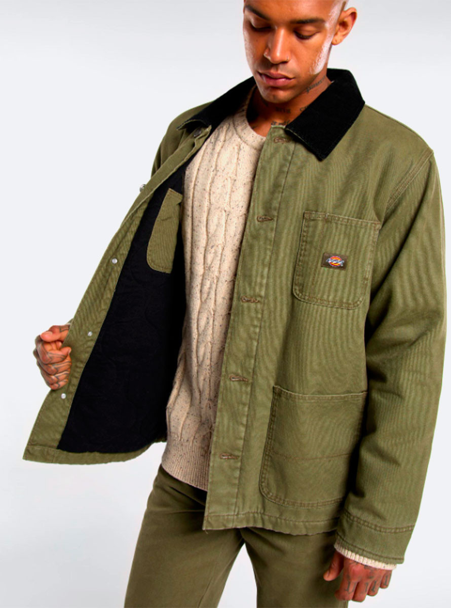 Cazadora Dickies CHORE JACKET LINED CANVAS Military Green