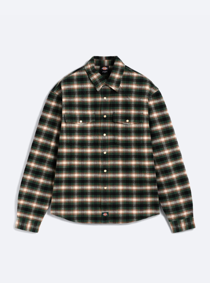 Camisa Dickies Jhonsonville Shirt LS Pine Needle Green