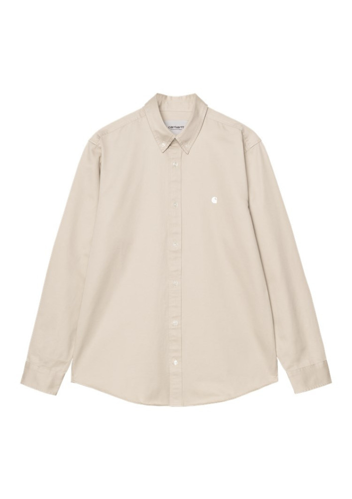 Camisa Carhartt WIP Madison LS Shirt Stone White