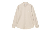 Camisa Carhartt WIP Madison LS Shirt Velvet Green White