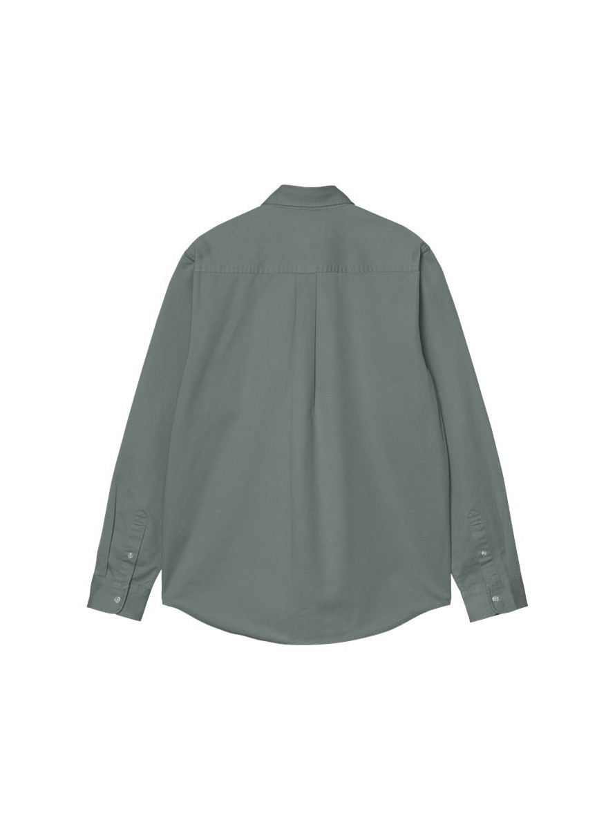 Camisa Carhartt WIP Madison LS Shirt Velvet Green White