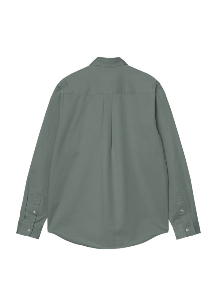 Camisa Carhartt WIP Madison LS Shirt Velvet Green White