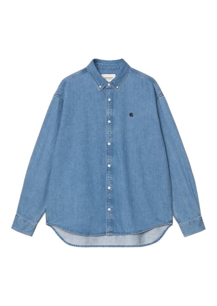 Camisa Carhartt WIP Lucas Shirt  LS Blue Stone Washed
