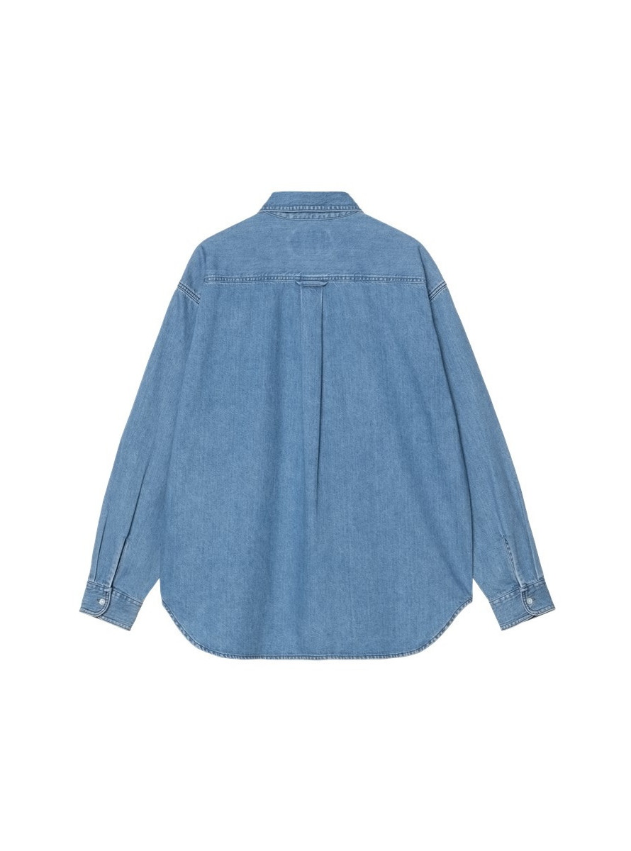 Camisa Carhartt WIP Lucas Shirt  LS Blue Stone Washed