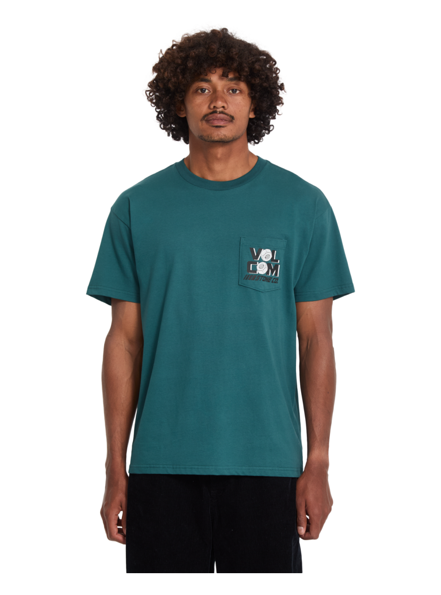 Camiseta Volcom Stone PARTED OUT POCKET SST Rifle Green