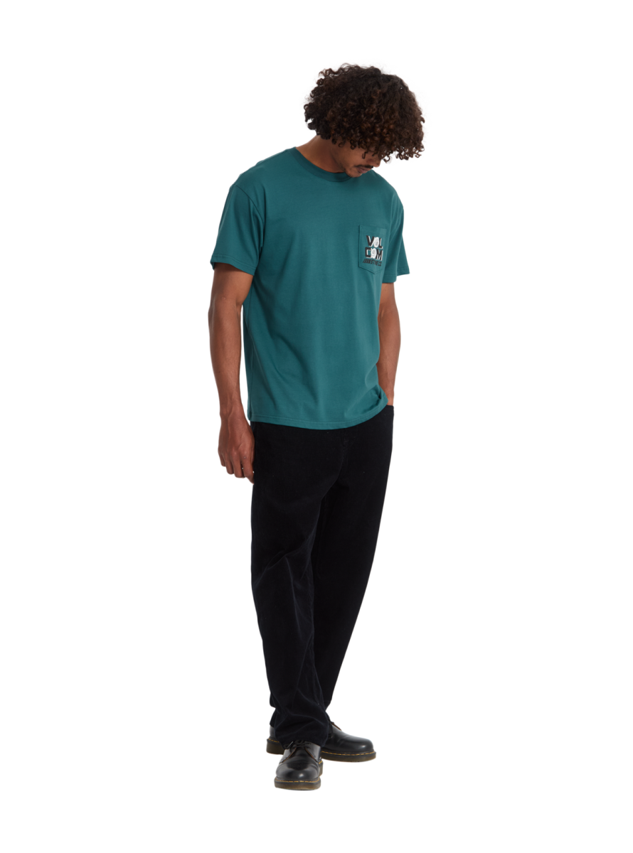 Camiseta Volcom Stone PARTED OUT POCKET SST Rifle Green