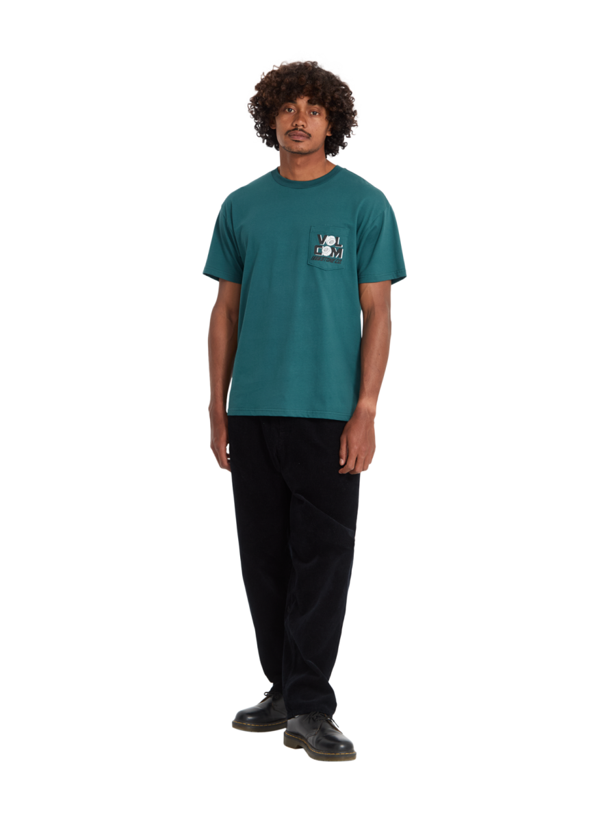 Camiseta Volcom Stone PARTED OUT POCKET SST Rifle Green