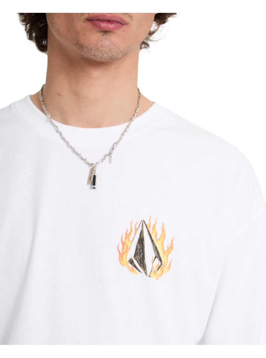 Camiseta Volcom Stone DOUBLE FANTASY LSE SST White