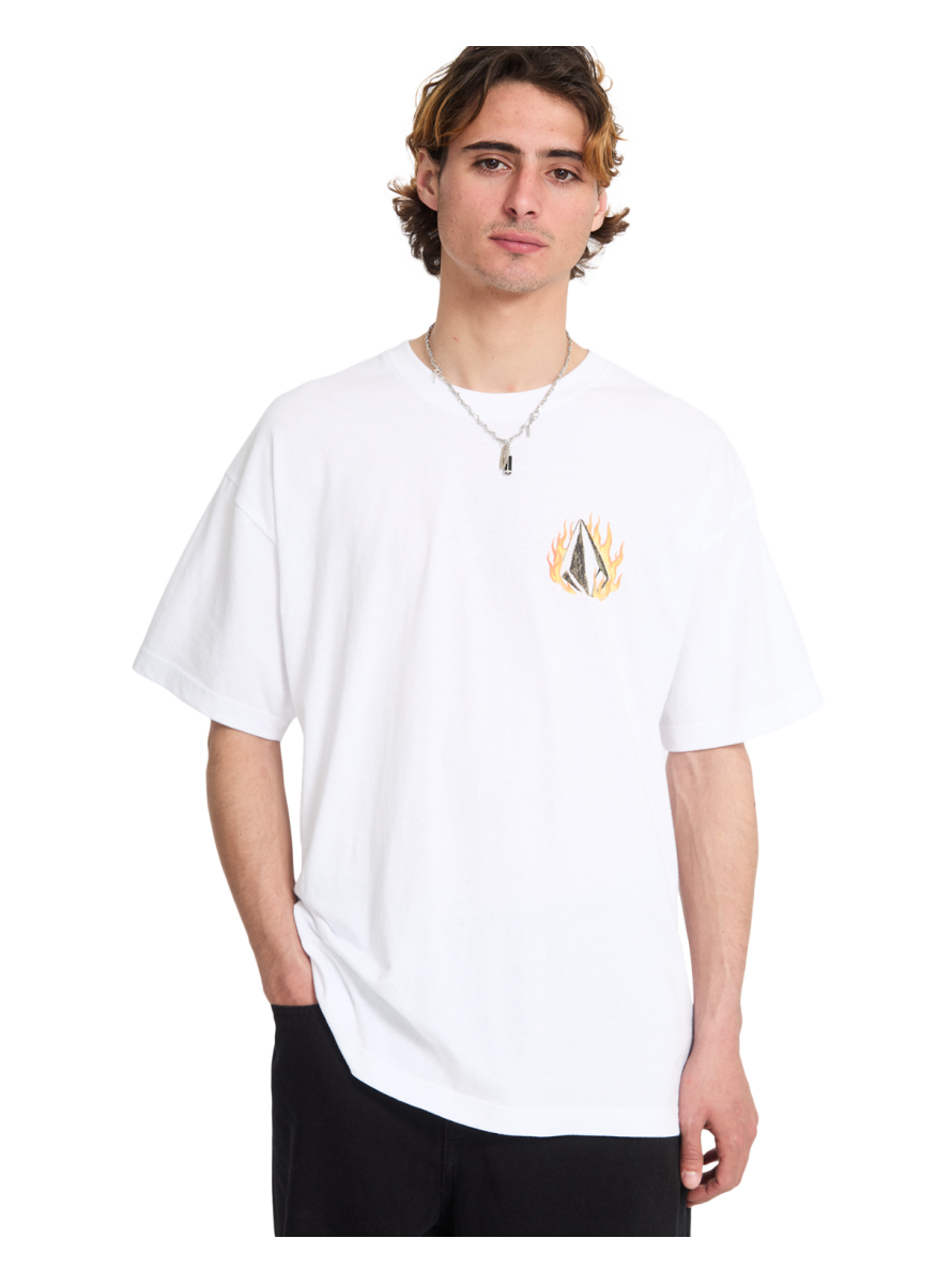 Camiseta Volcom Stone DOUBLE FANTASY LSE SST White