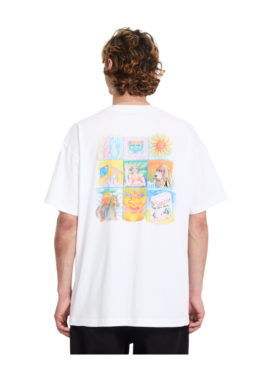 Camiseta Volcom Stone DOUBLE FANTASY LSE SST White