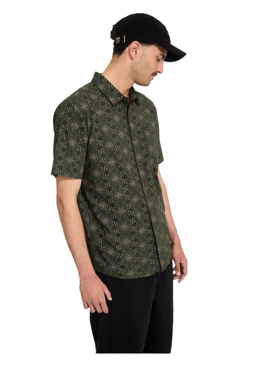 Camisa Volcom Stone SCALER STONE WOVEN SS Squadron Green