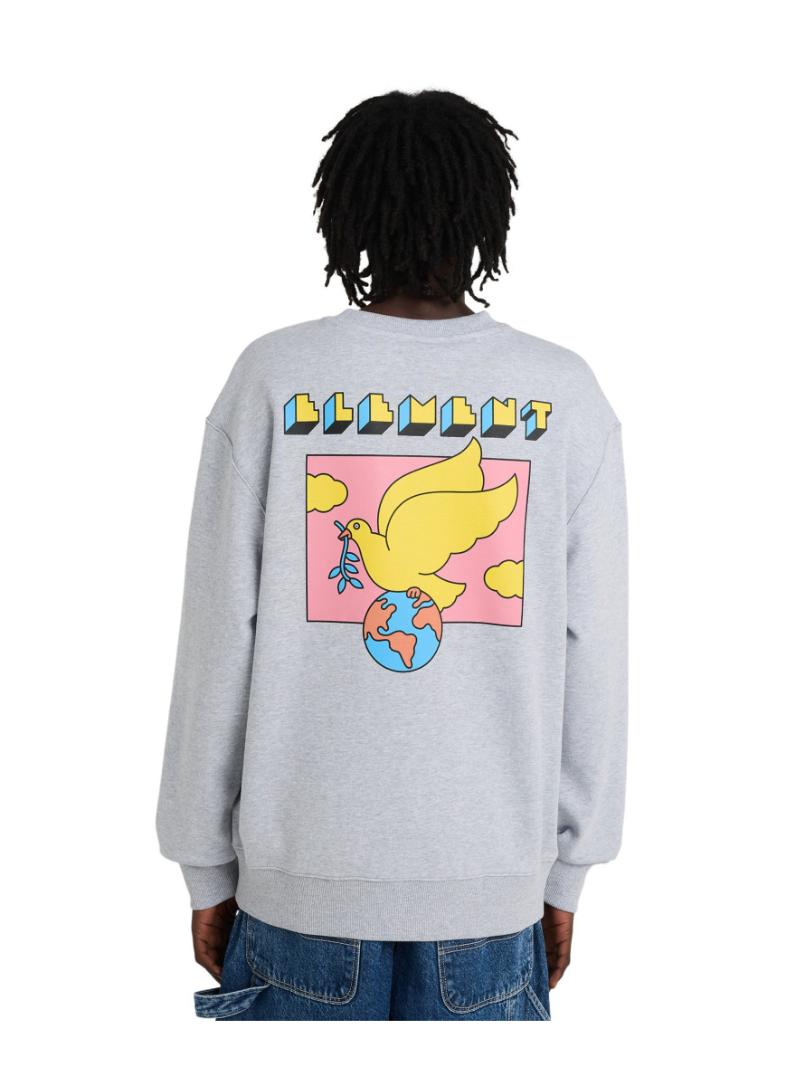 Sudadera Element WORLD PEACE CR Mid Grey Heather