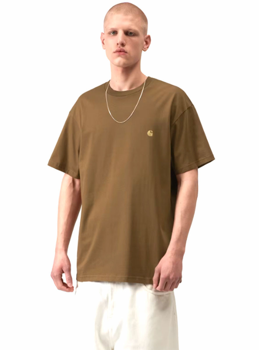 Camiseta Carhartt WIP Chase SS T-Shirt Hamilton Brown Gold