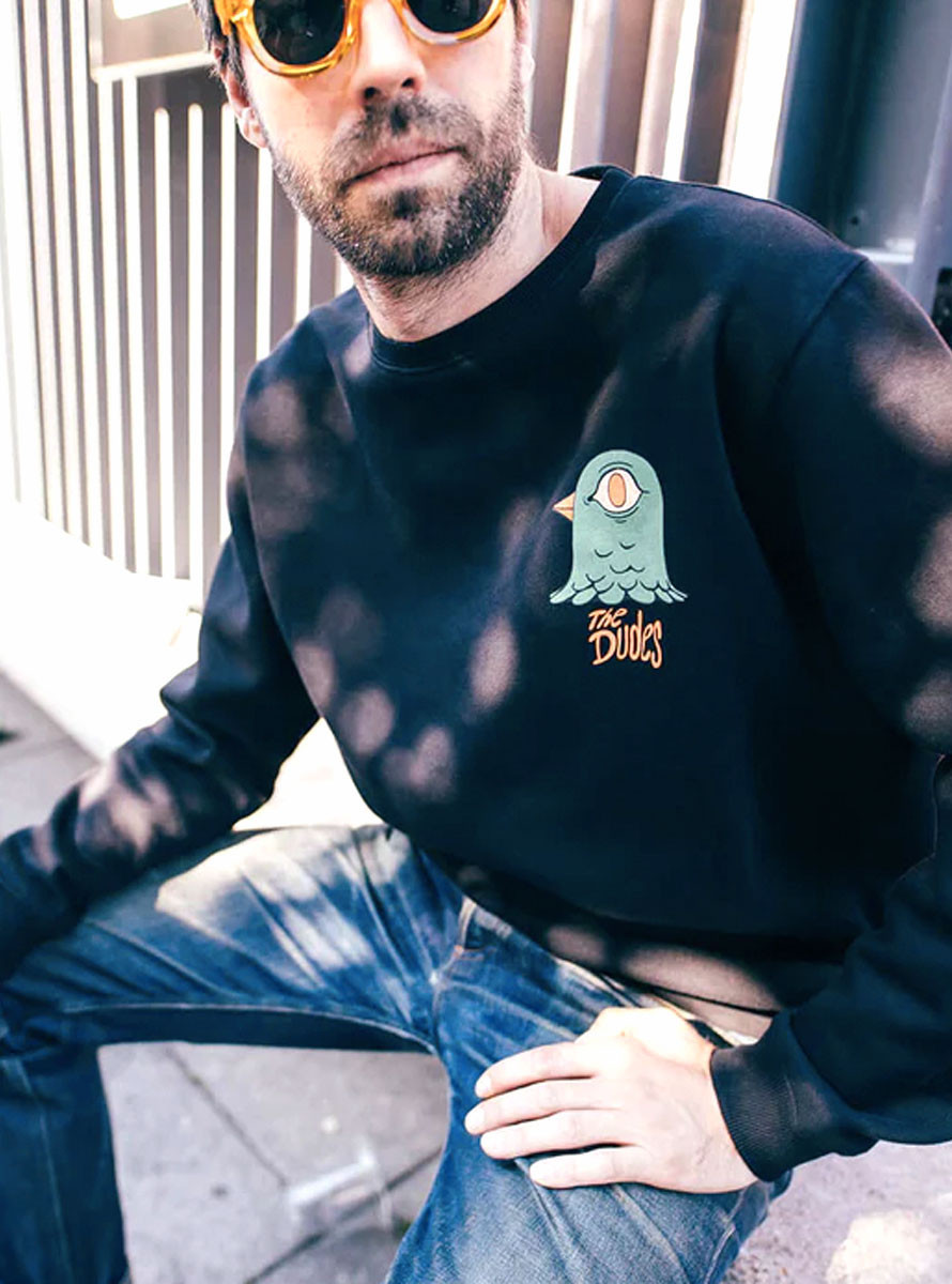 Sudadera THE DUDES BIRD HEAD Classic Sweatshirt Black