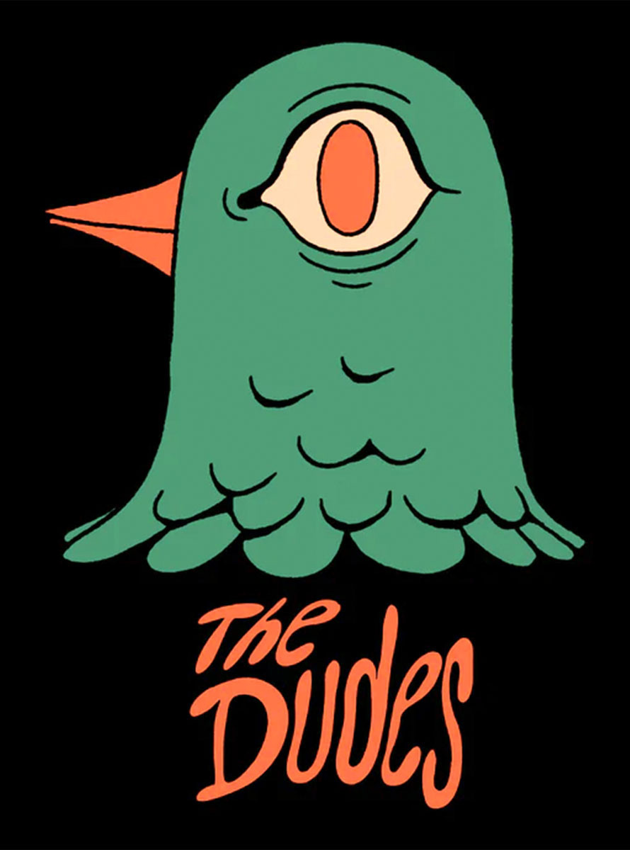 Camiseta THE DUDES BIRD HEAD Classic T-Shirt Black