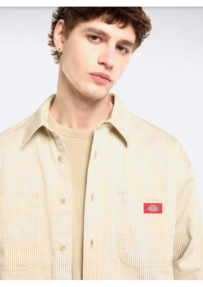 Camisa Dickies Hickory Work Shirt LS Eucalyptus