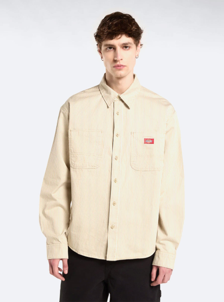 Camisa Dickies Hickory Work Shirt LS Eucalyptus