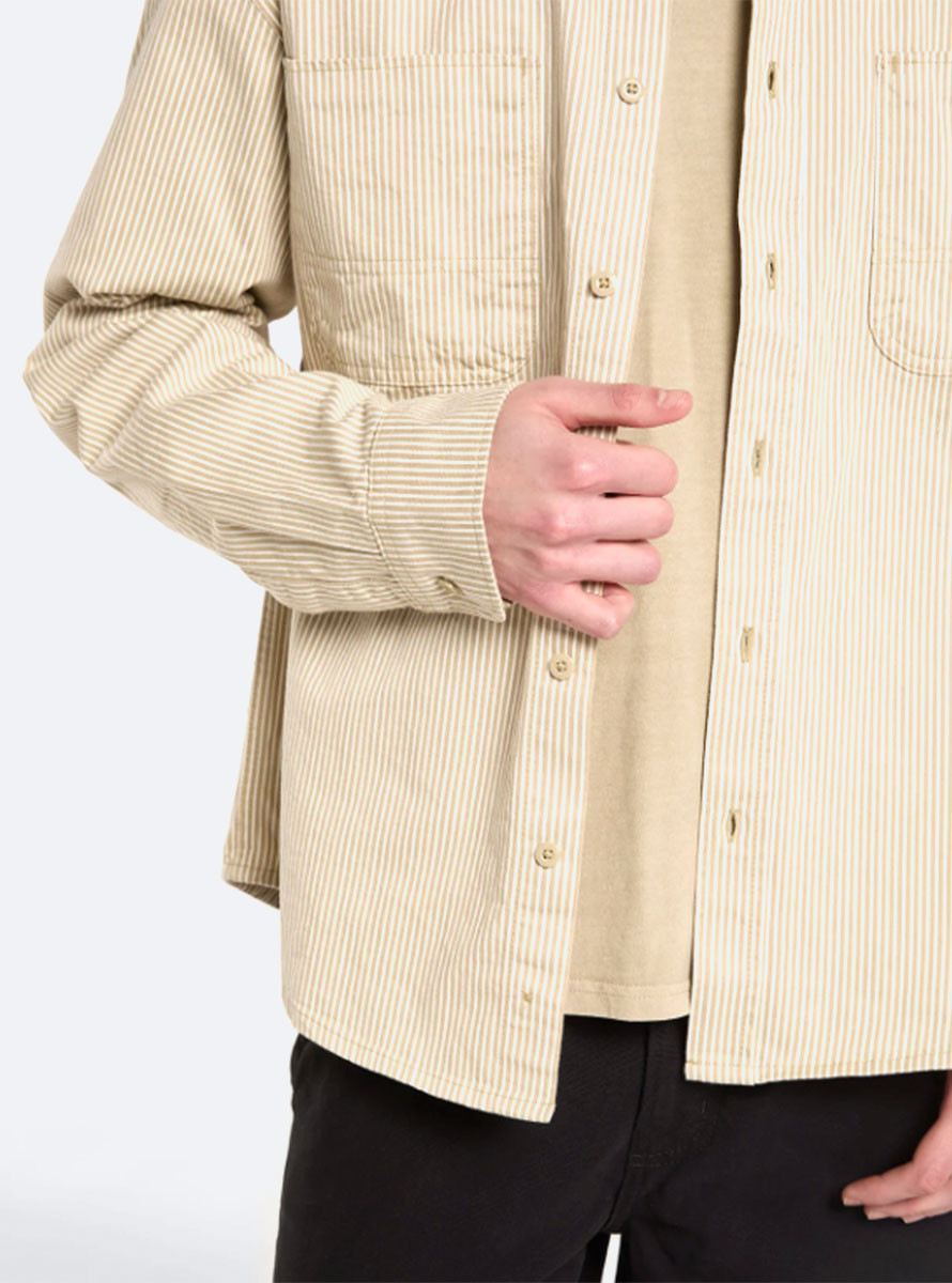 Camisa Dickies Hickory Work Shirt LS Eucalyptus