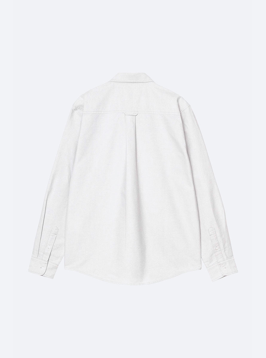 Camisa Carhartt WIP C-Logo Shirt L/S Shady Grey / White