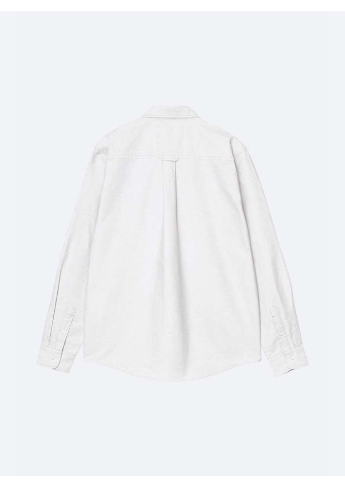 Camisa Carhartt WIP C-Logo Shirt L/S Shady Grey / White