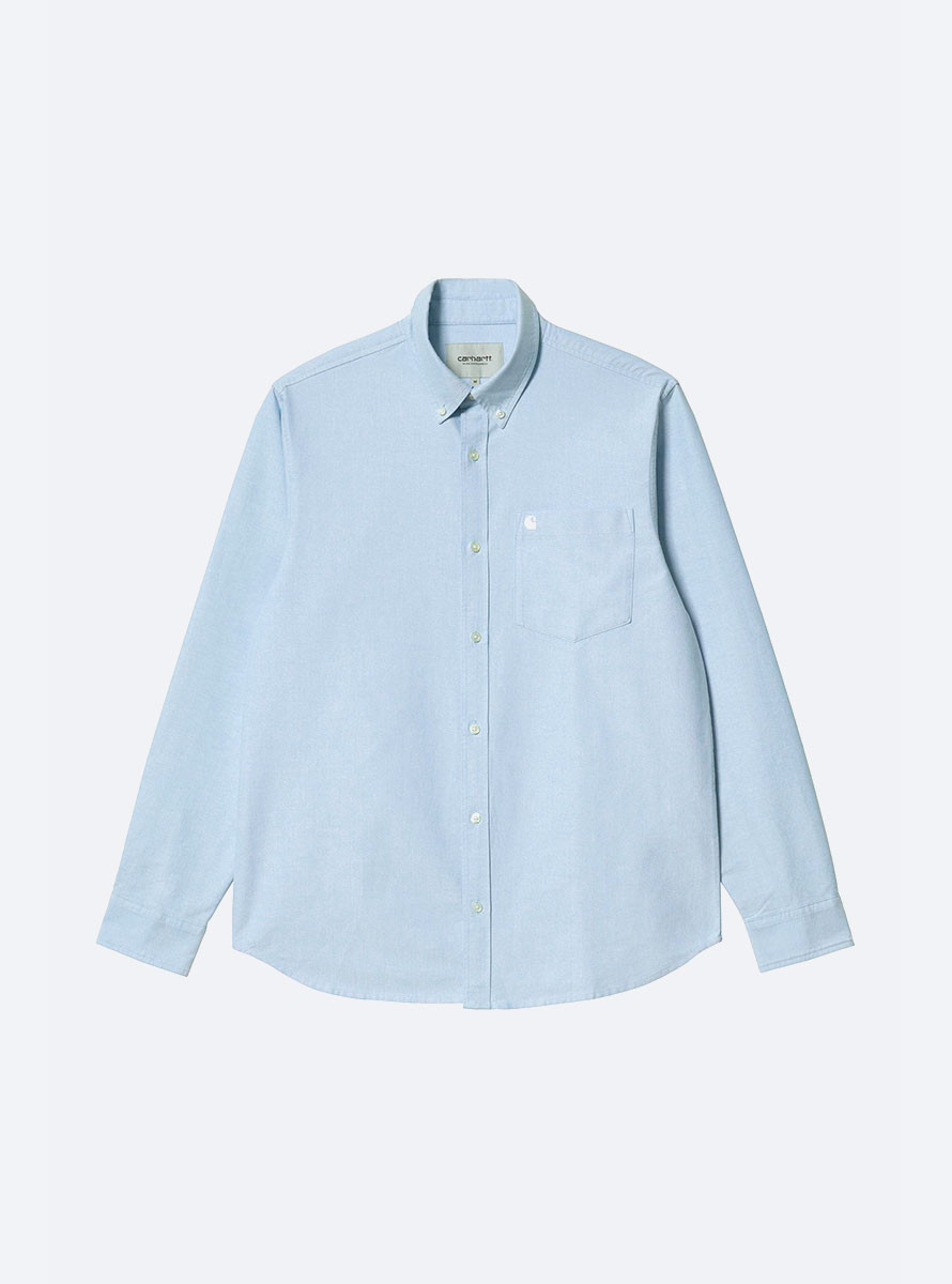 Camisa Carhartt WIP C-Logo Shirt L/S Bleach / White