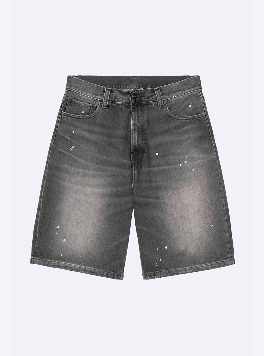 Bermuda Carhartt WIP Landon Short Black destroy wash, splatter no length