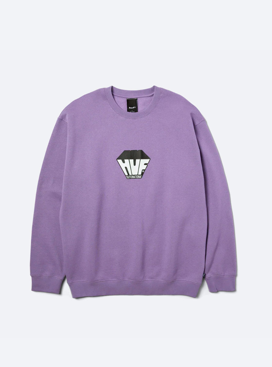 Sudadera HUF Big Block Crewneck Sweatshirt Dust Purple