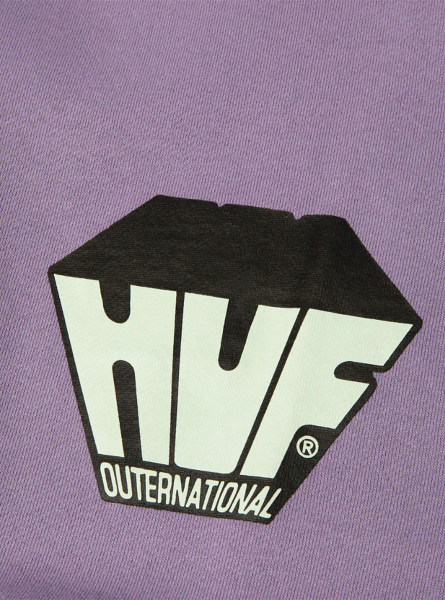 Sudadera HUF Big Block Crewneck Sweatshirt Dust Purple