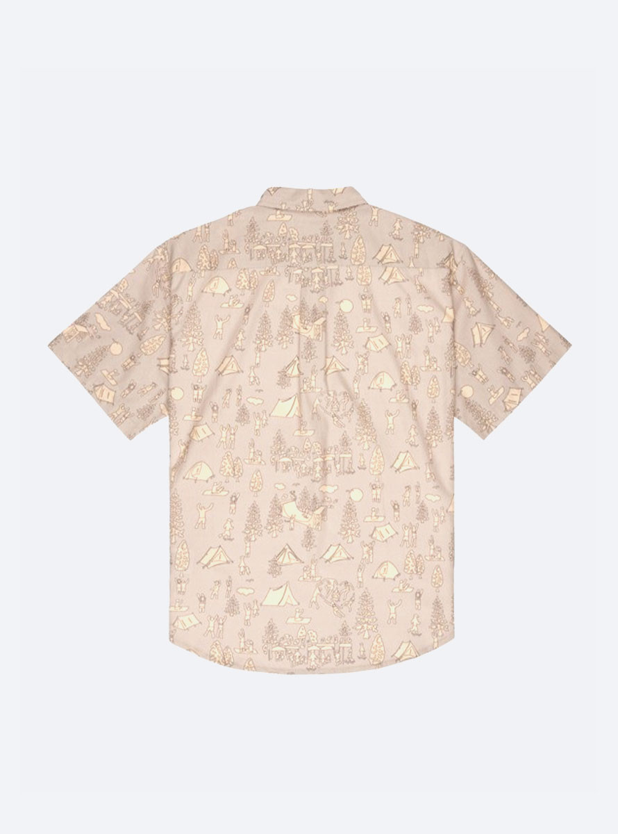 Camisa Element Regular Classic Printed SS Beige