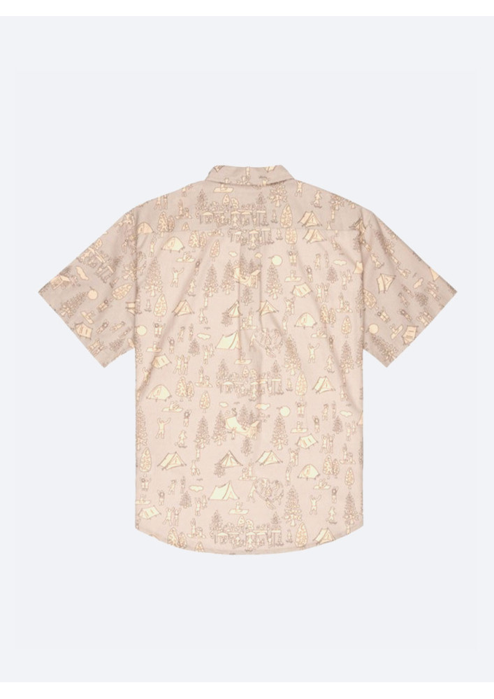 Camisa Element Regular Classic Printed SS Beige
