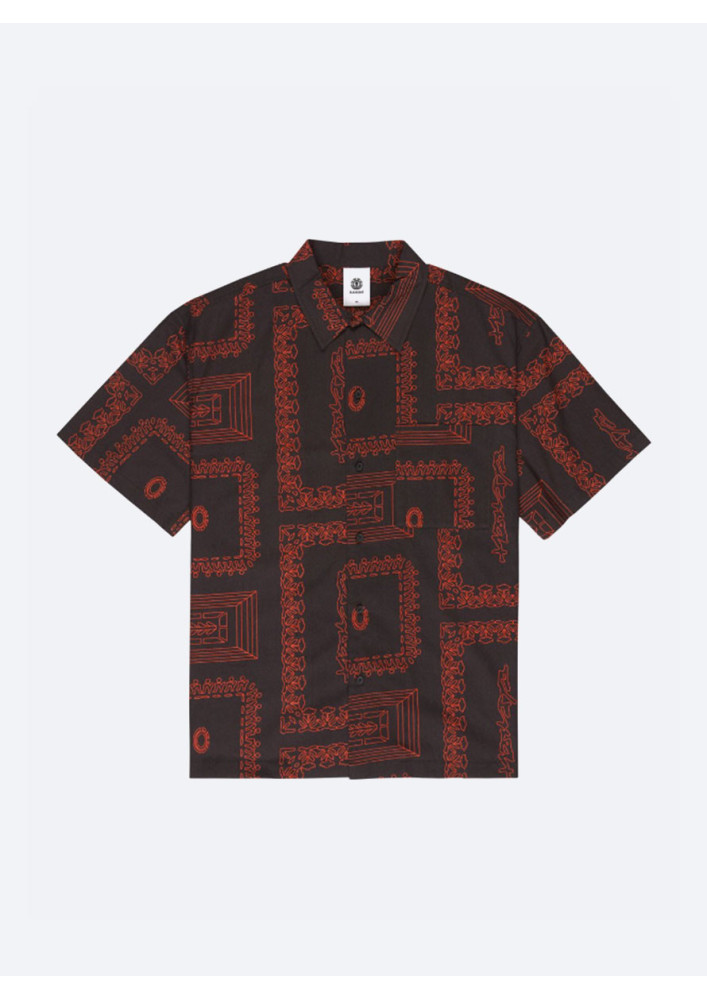 Camisa Element Regular SB Printed SS Black Red