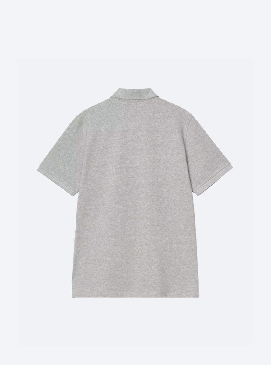 Polo Carhartt WIP Chase Pique Polo SS Grey Heather / Gold