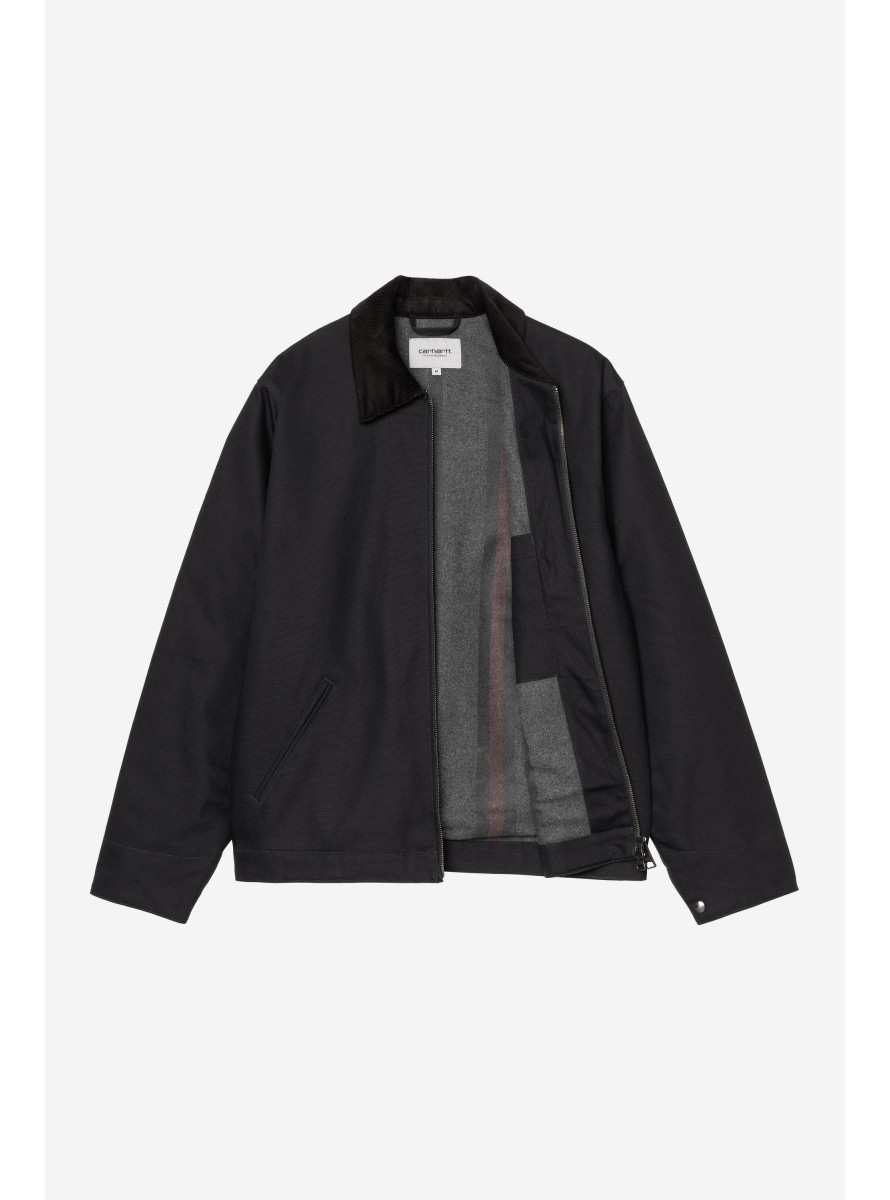 Cazadora Carhartt WIP Detroit Jacket 'Dearborn' Canvas Dark Navy / Black, rigid