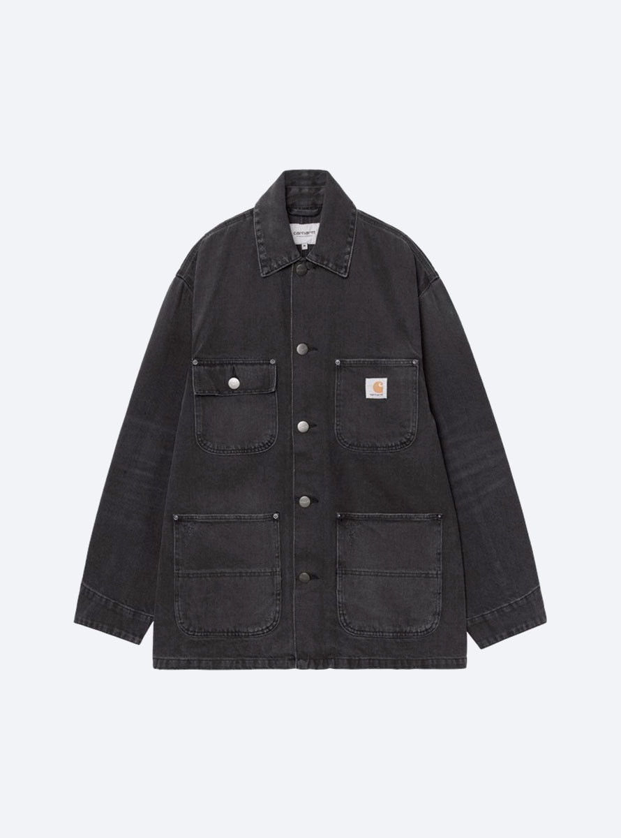 Cazadora Carhartt WIP Aden Chore Coat Black Grind Wash