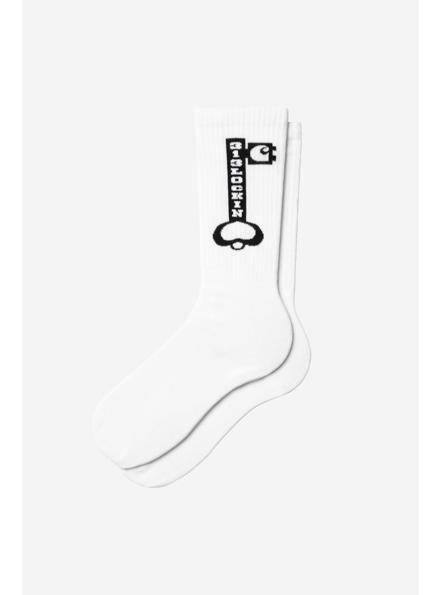 Calcetines Carhartt WIP Locked Socks  White Black