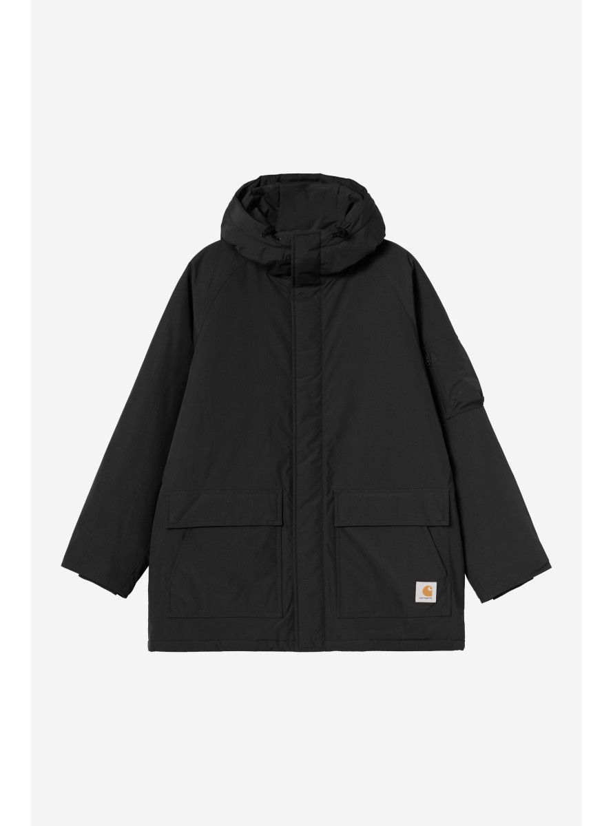 Cazadora Carhartt WIP Stanwood Parka Recycled Nylon Plain Weave Black