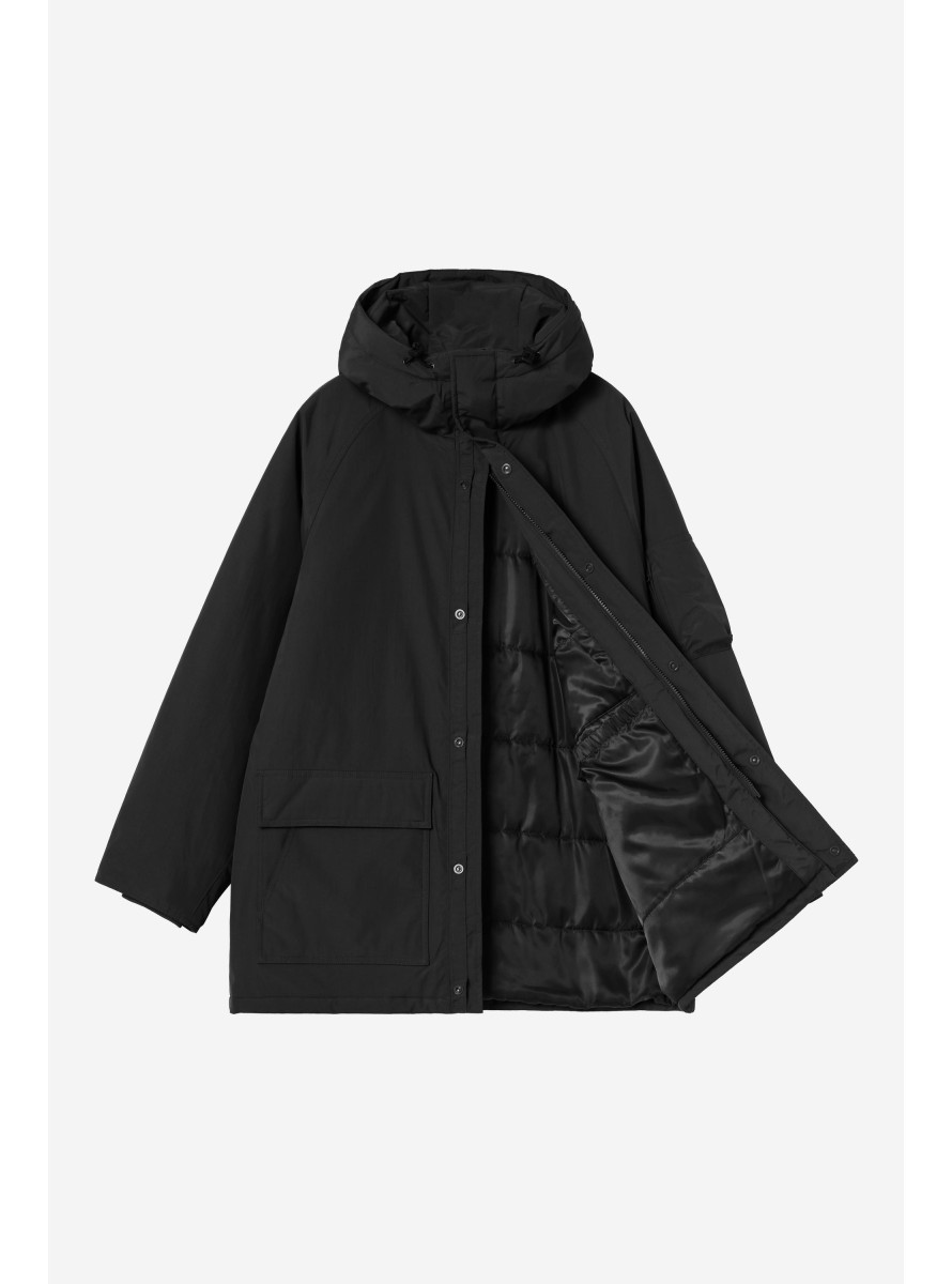 Cazadora Carhartt WIP Stanwood Parka Recycled Nylon Plain Weave Black
