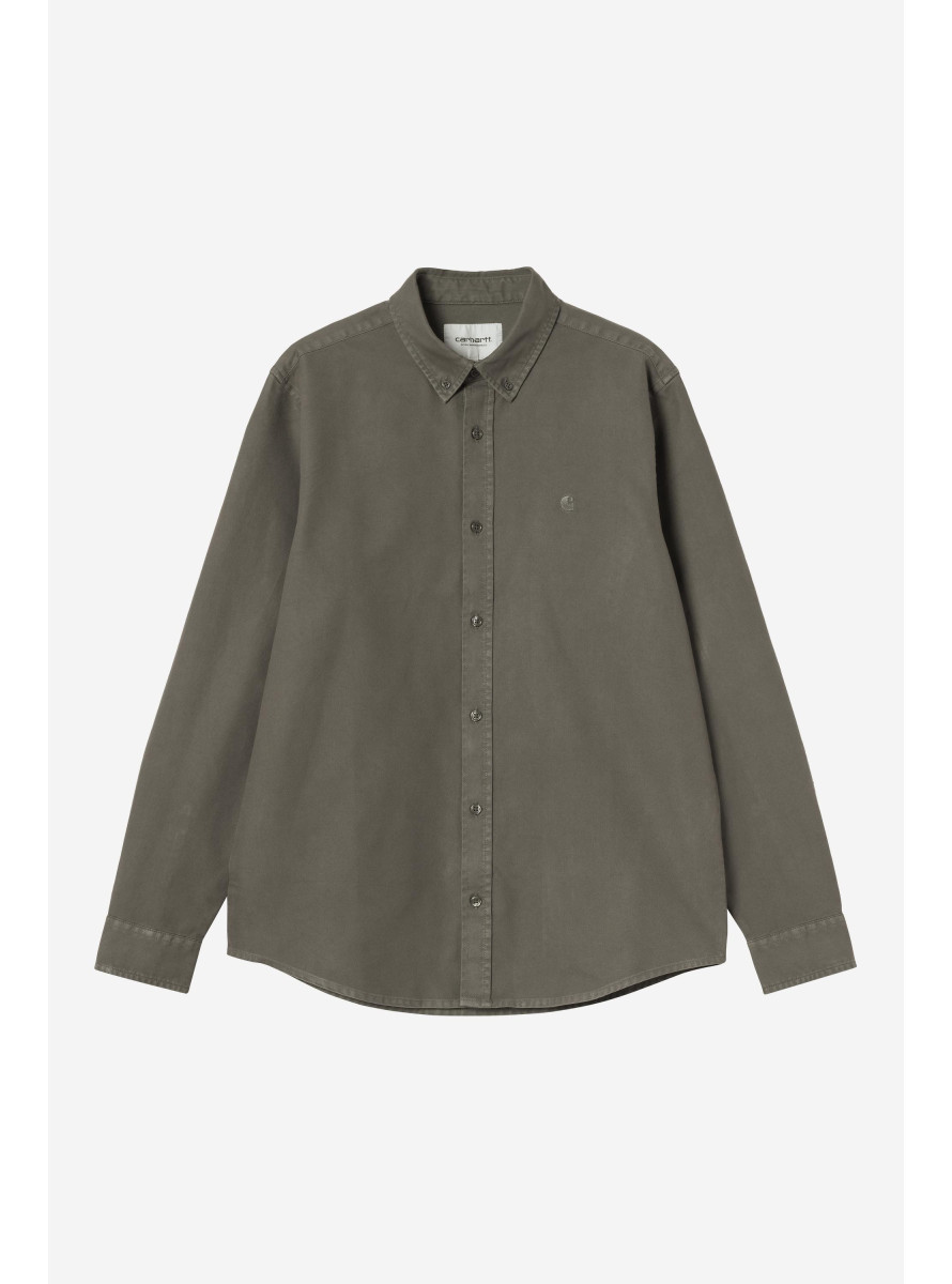 Camisa Carhartt WIP Bolton L/S Shirt Shungite Garment Dyed